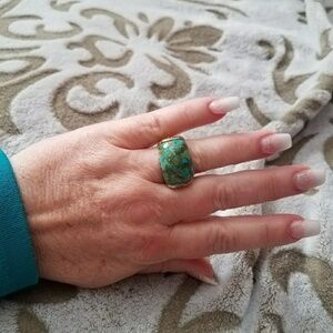 Studio Barse Turquoise and Gold Ring